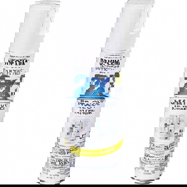 Enamel Spray Paint: White, Flat, 12 oz