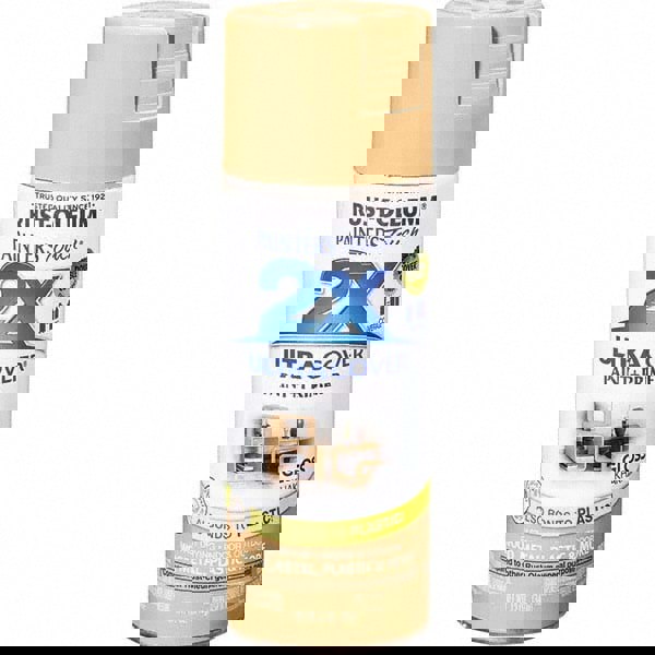 Enamel Spray Paint: Khaki, Gloss, 12 oz