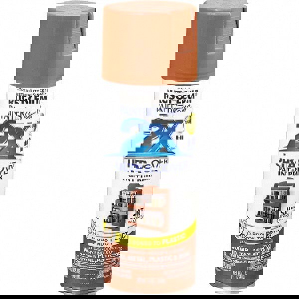 Enamel Spray Paint: Cinnamon, Satin, 12 oz