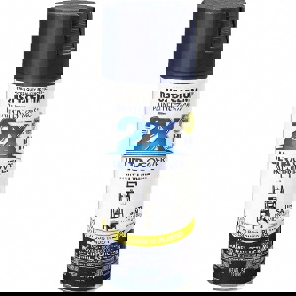 Enamel Spray Paint: Midnight Blue, Satin, 12 oz