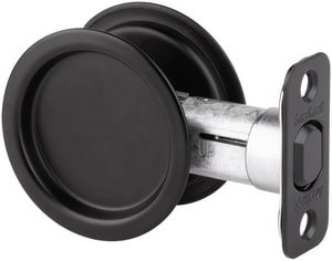 ROUND HALL/CLOSET POCKET DOOR MATTE BLACK
