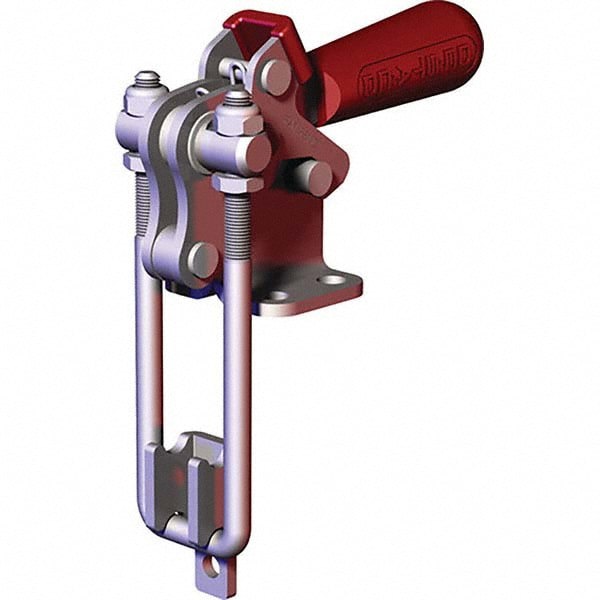 Pull-Action Latch Clamp: Vertical, 1,000 lb, U-Hook, Flanged Base
