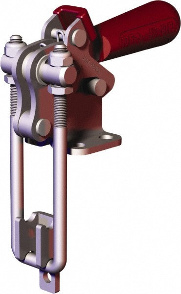Pull-Action Latch Clamp: Vertical, 1,000 lb, U-Hook, Flanged Base