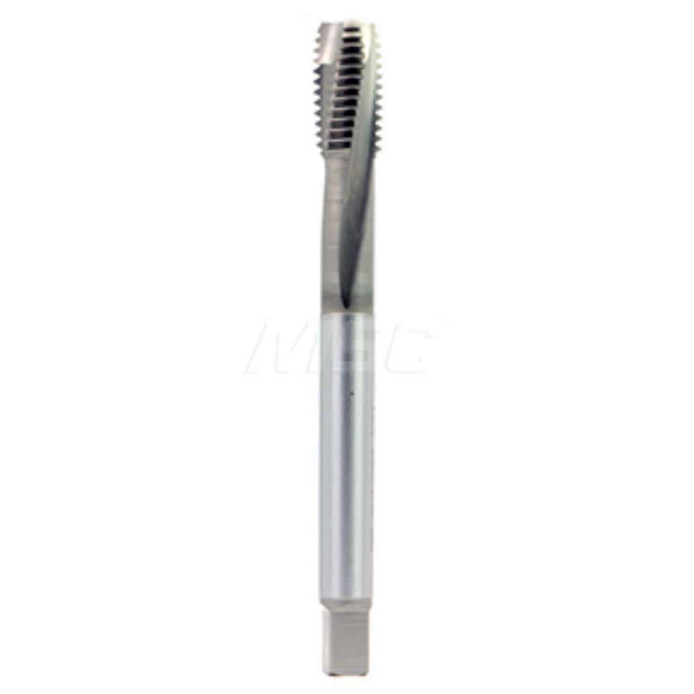 Spiral Flute Tap: #8-32 UNC, 3 Flutes, Semi-Bottoming, Powdered Metal, HR Coated