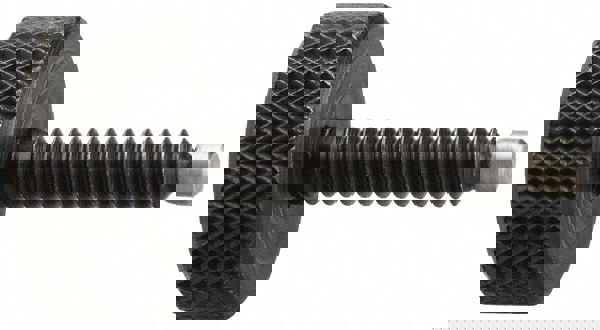 #10-24 Knurled Shoulderless Swivel Pad Tip Grade 1215 Steel Thumb Screw