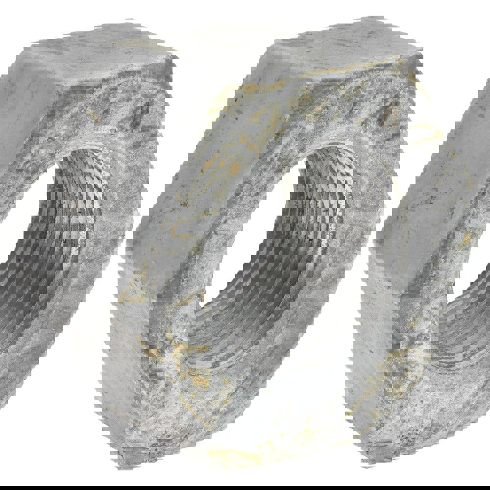 Heavy Hex Nut: 1-1/2-6, Grade A563 Grade DH Steel, Hot-Dipped Galvanized Finish