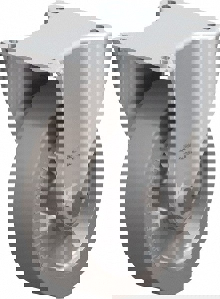 Rigid Top Plate Caster: Solid Rubber, 6-1/2