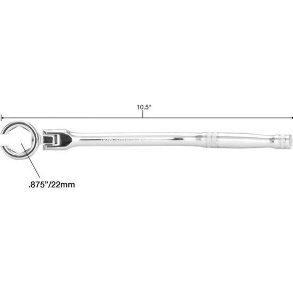 Automotive Hand Tools & Sets; Tool Type: Oxygen Sensor Wrench ; Color: Chrome ; Material: Vanadium Steel ; Fractional Socket Size: 7/8 in ; Socket Size: 22mm ; Overall Length: 10.50