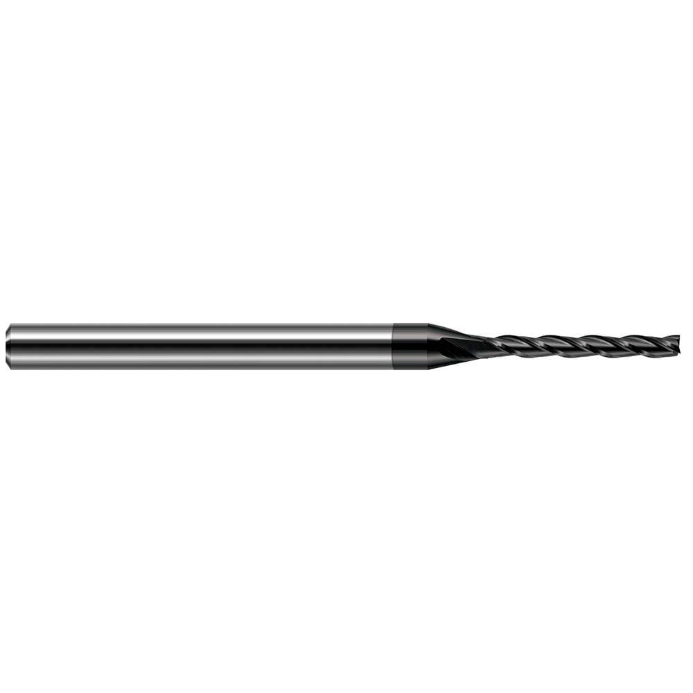 Square End Mill: 0.04'' Dia, 0.325'' LOC, 1/8'' Shank Dia, 2-1/2'' OAL, 3 Flutes, Solid Carbide