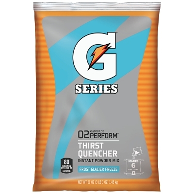 Activity Drink: 51 oz, Pack, Glacier Freeze, Powder, Yields 6 gal