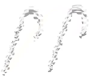 3 DWV J HOOK W/ NAIL WHIT