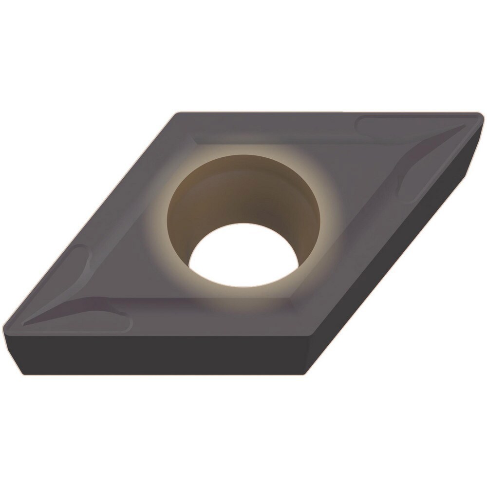 Turning Inserts; Relief Angle: 7.000 ; Insert Style: DCMT ; Corner Radius (mm): 0.80 ; Corner Radius (Inch): 1/32 ; Corner Radius (Decimal Inch): 0.0312 ; Included Angle: 55.00