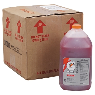 Activity Drink: 1 gal, Bottle, Fruit Punch, Liquid Concentrate, Yields 6 gal