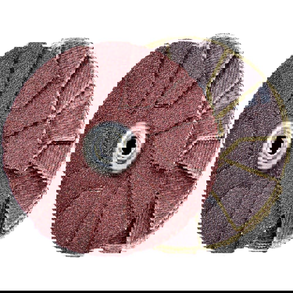 Slotted Overlap Discs; Disc Diameter (Inch): 1-1/2 ; Abrasive Type: Coated ; Overlap Disc Type: Outward ; Abrasive Material: Aluminum Oxide ; Grit: 180 ; Eyelet Size: 8-32