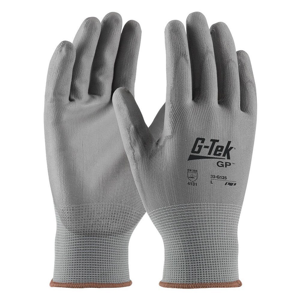 Work Gloves: G-Tek NPG 33-G125, Size 2X-Large, Polyurethane-Coated Nylon, General Purpose