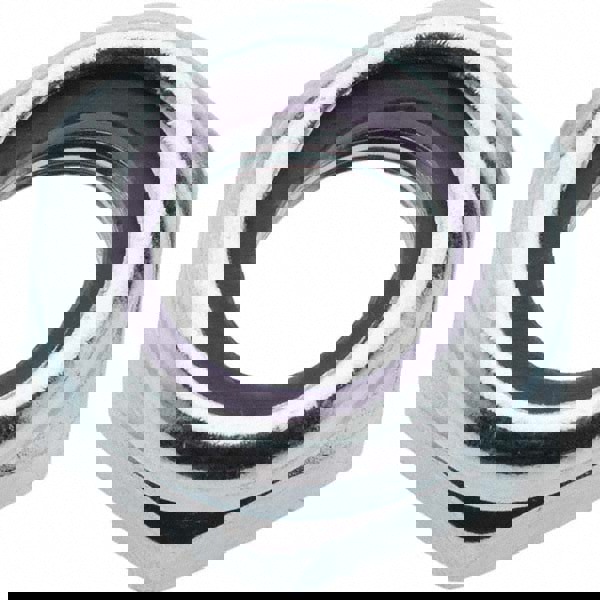 Hex Lock Nut: Insert, Nylon Insert, 1/2-13, Grade 2 Steel, Zinc-Plated