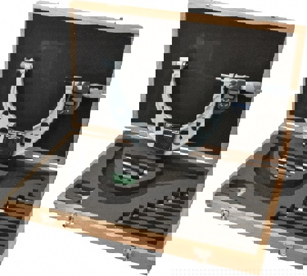 Electronic Interchangeable Anvil Micrometer: 152.4 mm Range, 6 Anvils