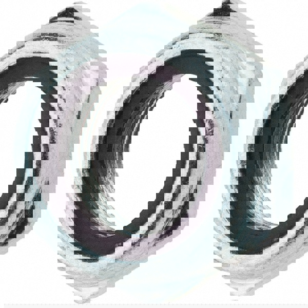 Hex Lock Nut: Insert, Nylon Insert, 5/8-18, Grade 2 Steel, Zinc-Plated