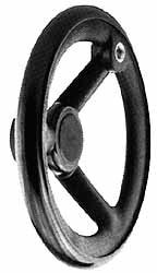 Spoked Offset Handwheel: Black Oxide Finish