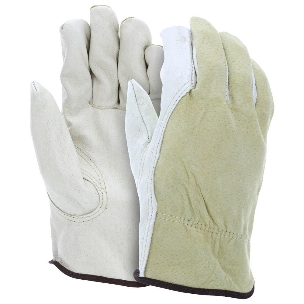 Work Gloves: Memphis 3405, Size Large, Pigskin Leather Lined, Pigskin Leather, General Purpose