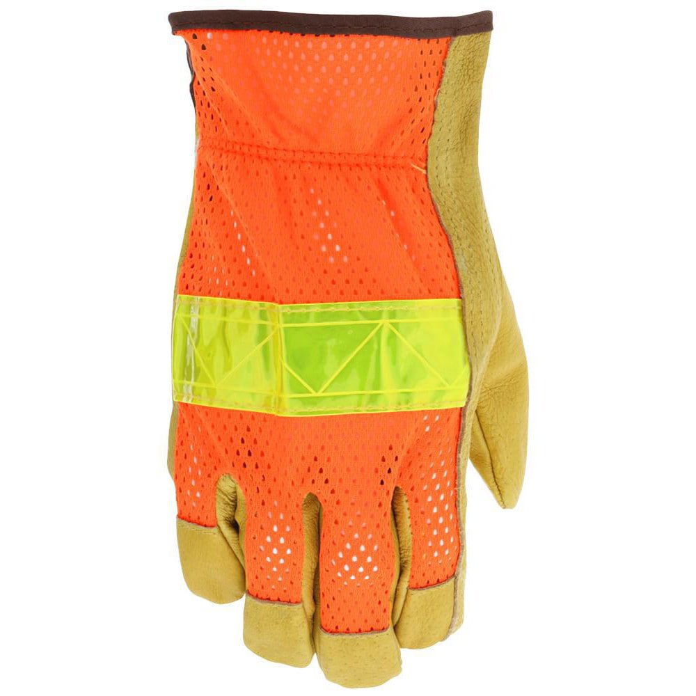 Work Gloves: Luminator 34111, Size Medium, Pigskin Leather Lined, Pigskin Leather, General Purpose
