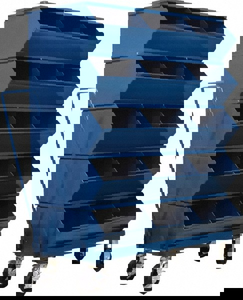 5 Bin, Shelving Unit with Openings & Base