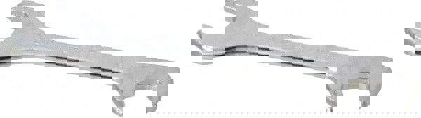 Extra Thin Open End Wrench: Double End Head, 16 mm, Double Ended
