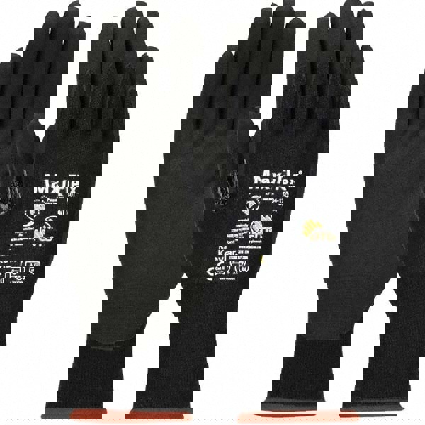 Cut, Puncture & Abrasive-Resistant Gloves: Size 2XL, ANSI Cut A4, ANSI Puncture 1, Nitrile, Kevlar