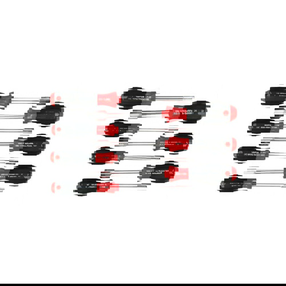 Nut Driver Set: 7 Pc, 5 to 13 mm, Standard Shaft, Ergonomic Handle