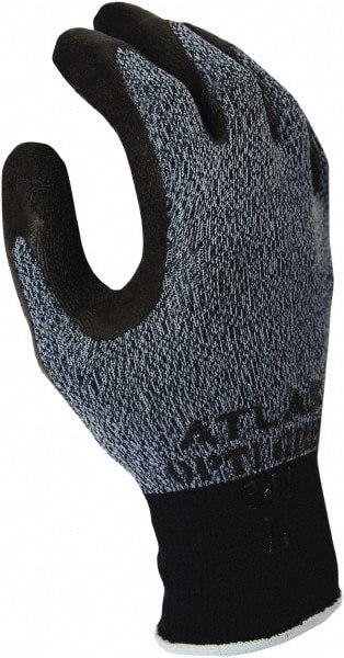 General Purpose Work Gloves: Large, Rubber Coated, Nylon