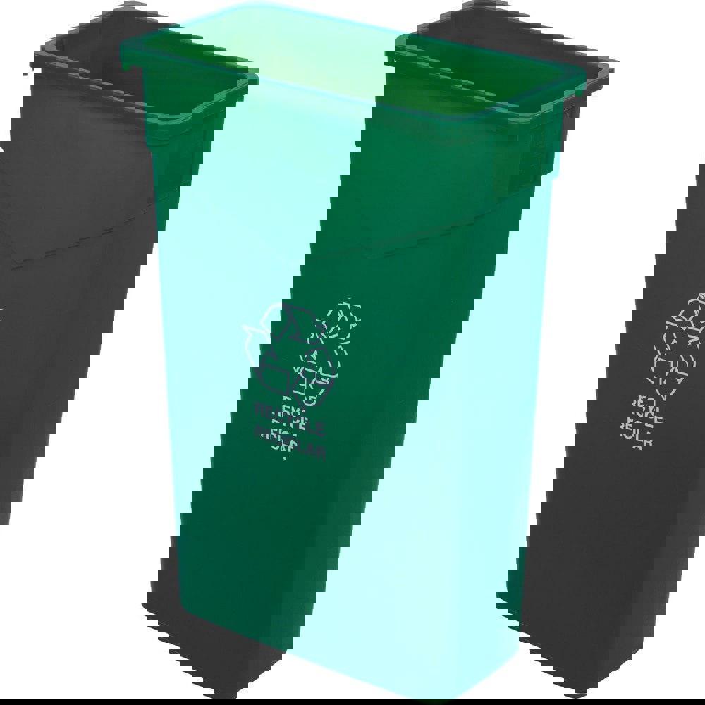 Trash Cans & Recycling Containers; Product Type: Recycling Container ; Type: Recycle Waste Container ; Container Capacity: 23.00 ; Container Shape: Rectangle ; Lid Type: No Lid ; Container Material: Polyethylene