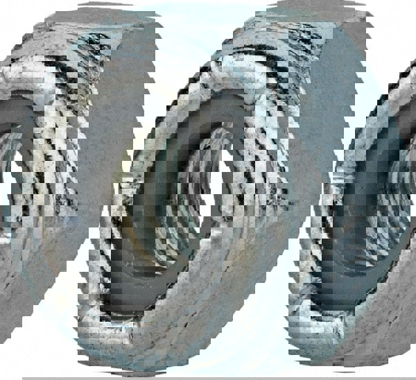 Hex Lock Nut: Insert, Nylon Insert, 1/4-20, Grade 2 Steel, Zinc-Plated