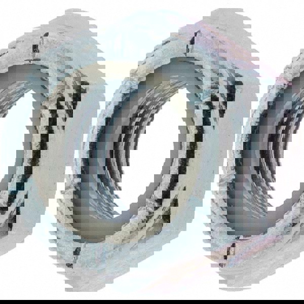 Hex Lock Nut: Insert, Nylon Insert, 5/8-11, Grade 2 Steel, Zinc-Plated