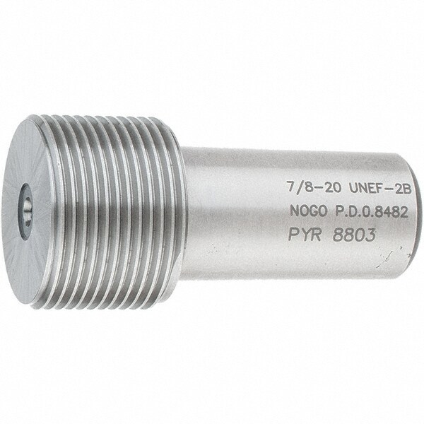 Plug Thread Gage: 7/8-20 Thread, 2B Class, Single End, No Go