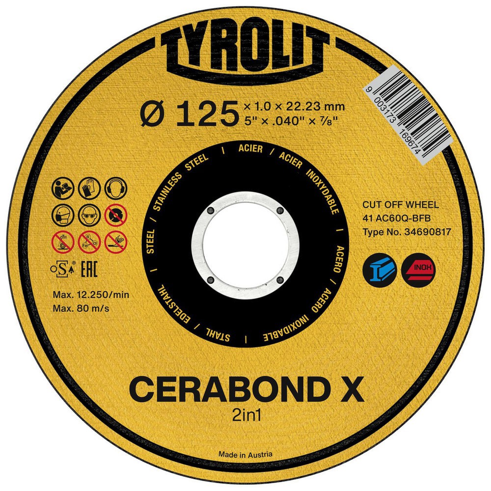 Cut-Off Wheel: Type 1, 6