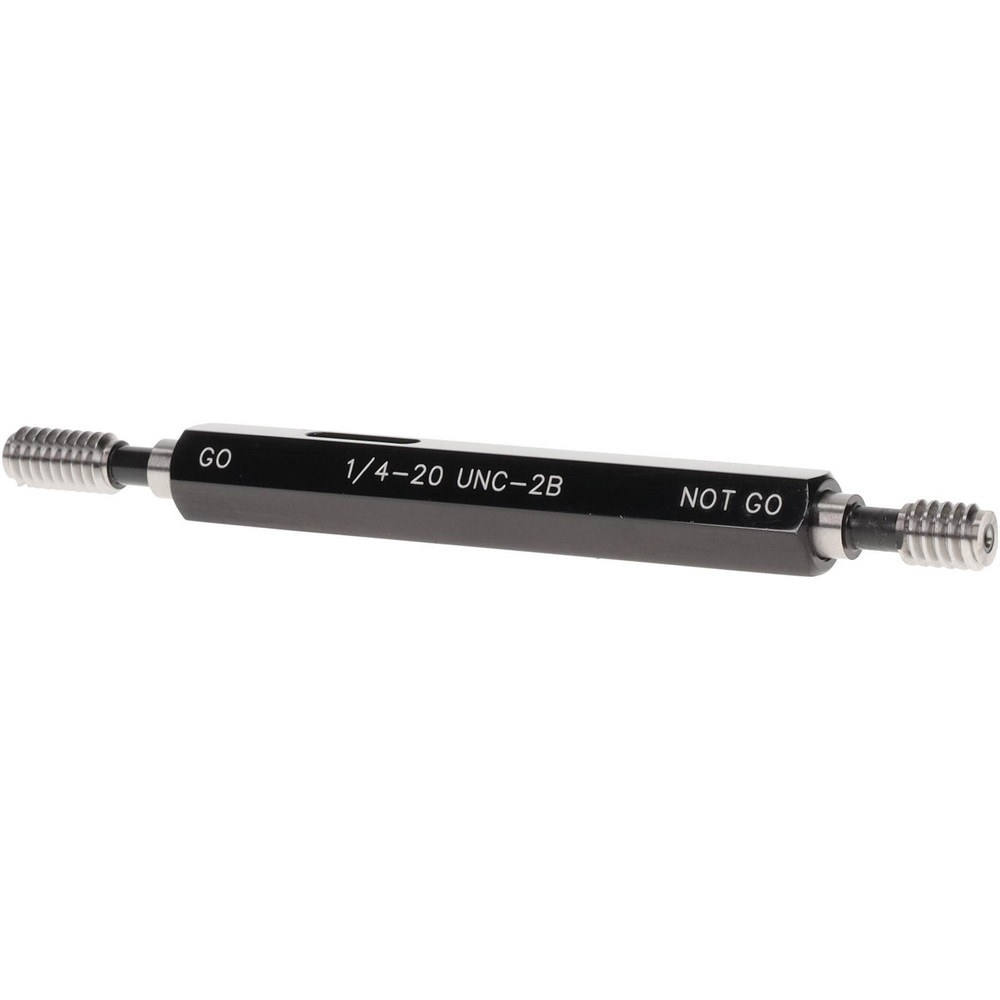 Plug Thread Gage: 1/4-20 Thread, 2B Class, Double End, Go & No Go