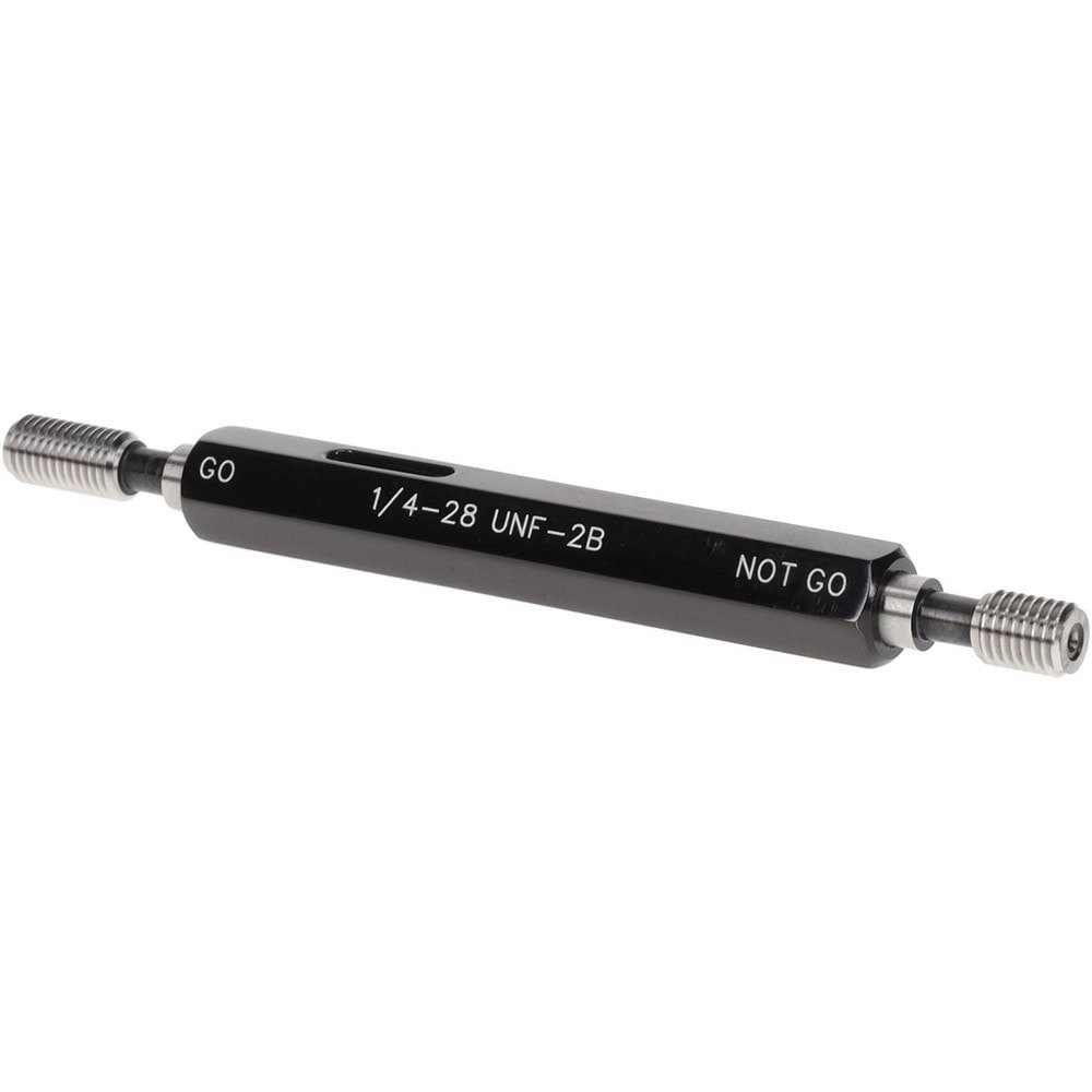 Plug Thread Gage: 1/4-28 Thread, 2B Class, Double End, Go & No Go
