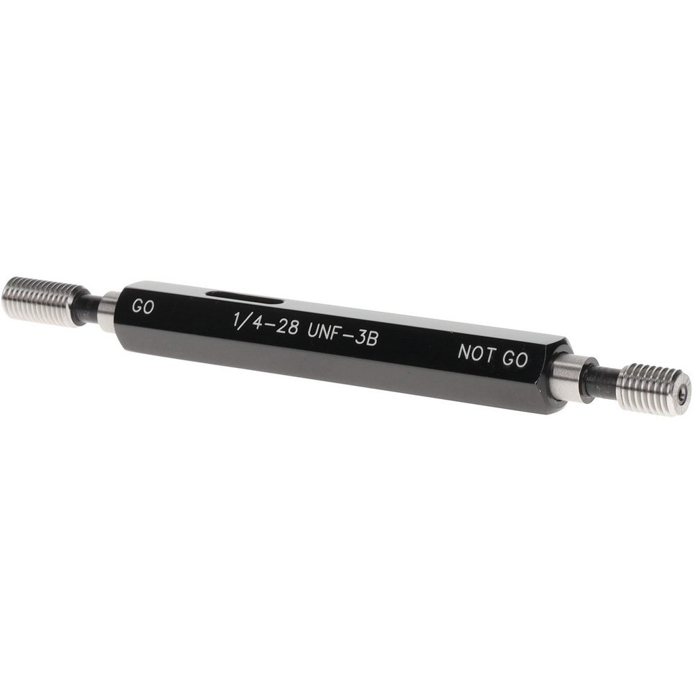 Plug Thread Gage: 1/4-28 Thread, 3B Class, Double End, Go & No Go