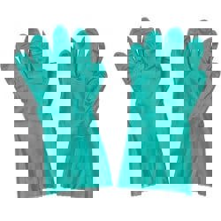 Chemical Resistant Gloves: 2X-Large, 11 mil Thick, Nitrile, Supported, Type A Chemical-Resistant