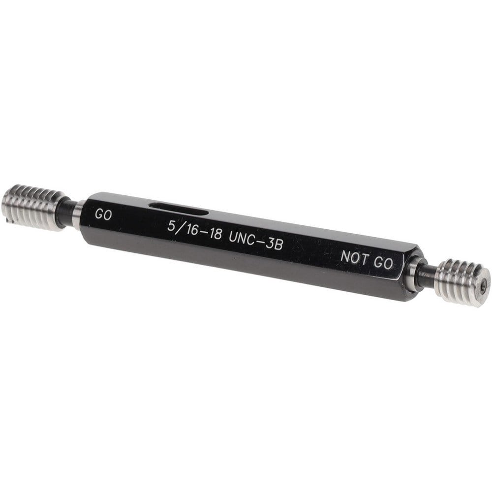 Plug Thread Gage: 5/16-18 Thread, 3B Class, Double End, Go & No Go