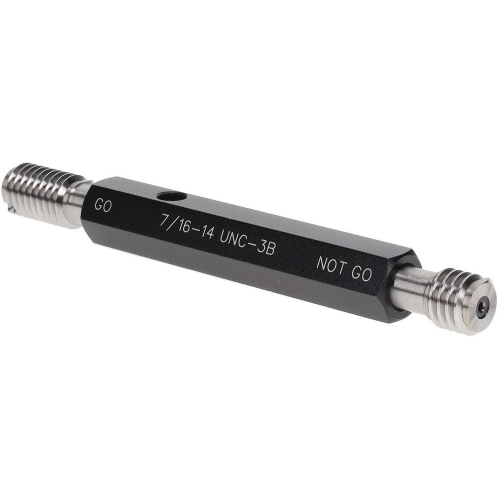 Plug Thread Gage: 7/16-14 Thread, 3B Class, Double End, Go & No Go
