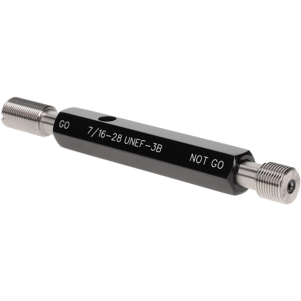 Plug Thread Gage: 7/16-28 Thread, 3B Class, Double End, Go & No Go