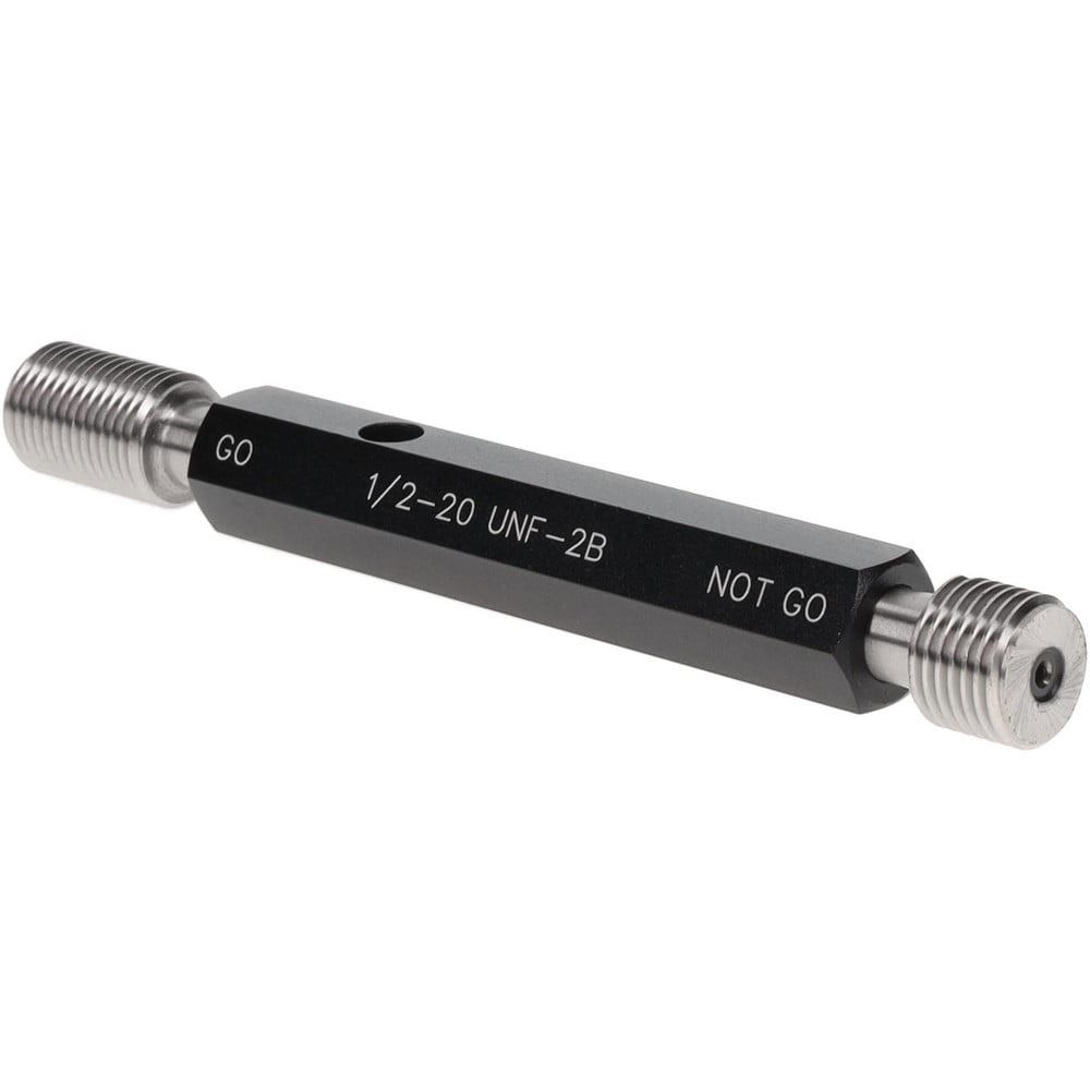 Plug Thread Gage: 1/2-20 Thread, 2B Class, Double End, Go & No Go