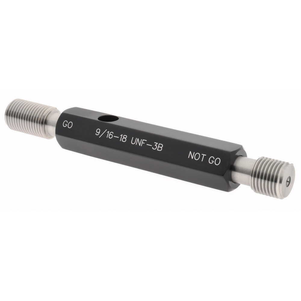 Plug Thread Gage: 9/16-18 Thread, 3B Class, Double End, Go & No Go