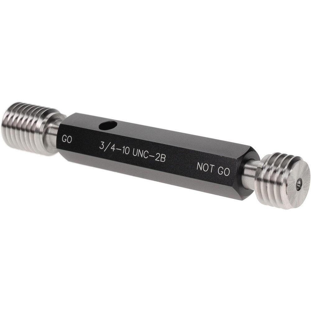 Plug Thread Gage: 3/4-10 Thread, 2B Class, Double End, Go & No Go
