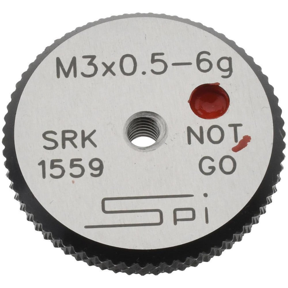 Threaded Ring Gage: M3 x 0.50 Thread, Metric, Class 6G, No Go