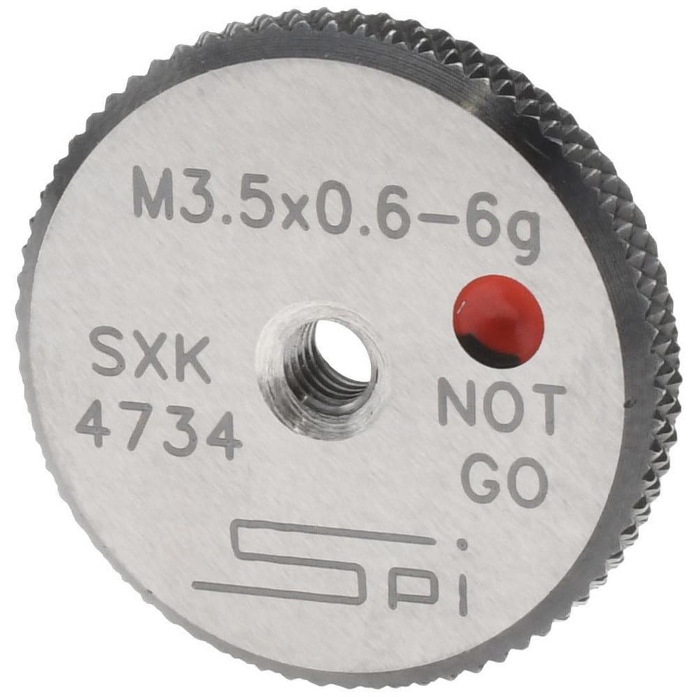 Threaded Ring Gage: M3.5 x 0.60 Thread, Metric, Class 6G, No Go
