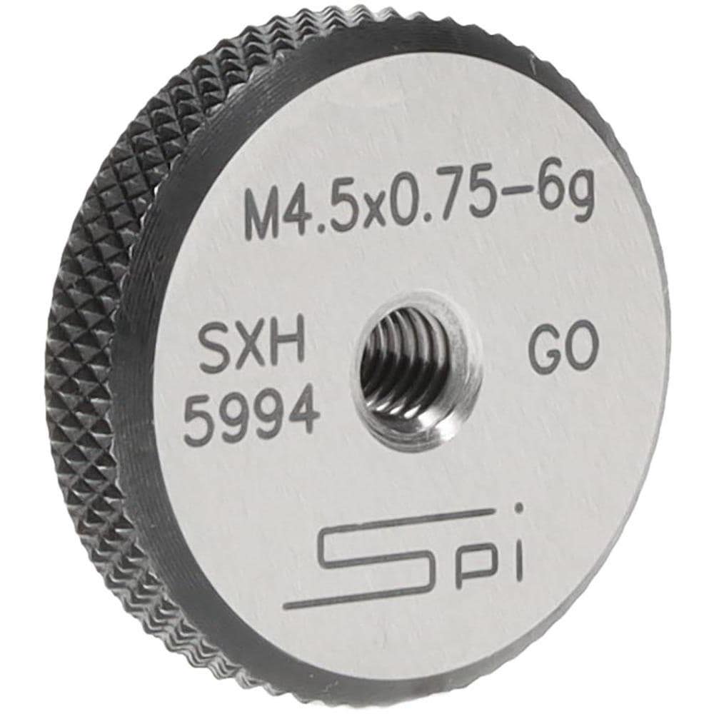 Threaded Ring Gage: M4.5 x 0.75 Thread, Metric, Class 6G, Go