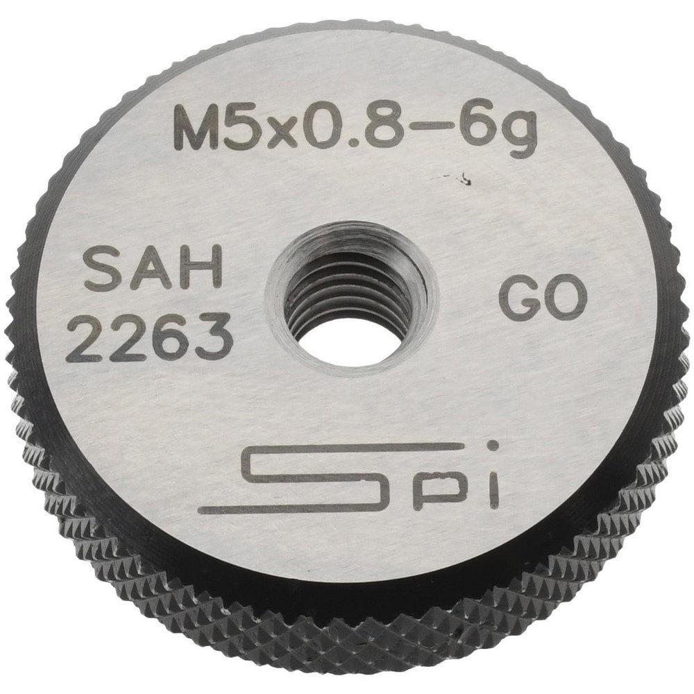 Threaded Ring Gage: M5 x 0.80 Thread, Metric, Class 6G, Go