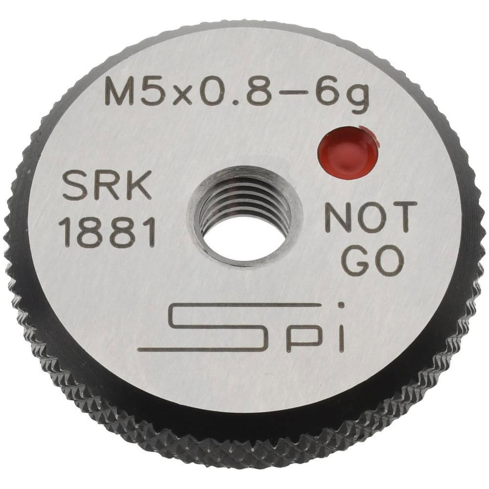 Threaded Ring Gage: M5 x 0.80 Thread, Metric, Class 6G, No Go